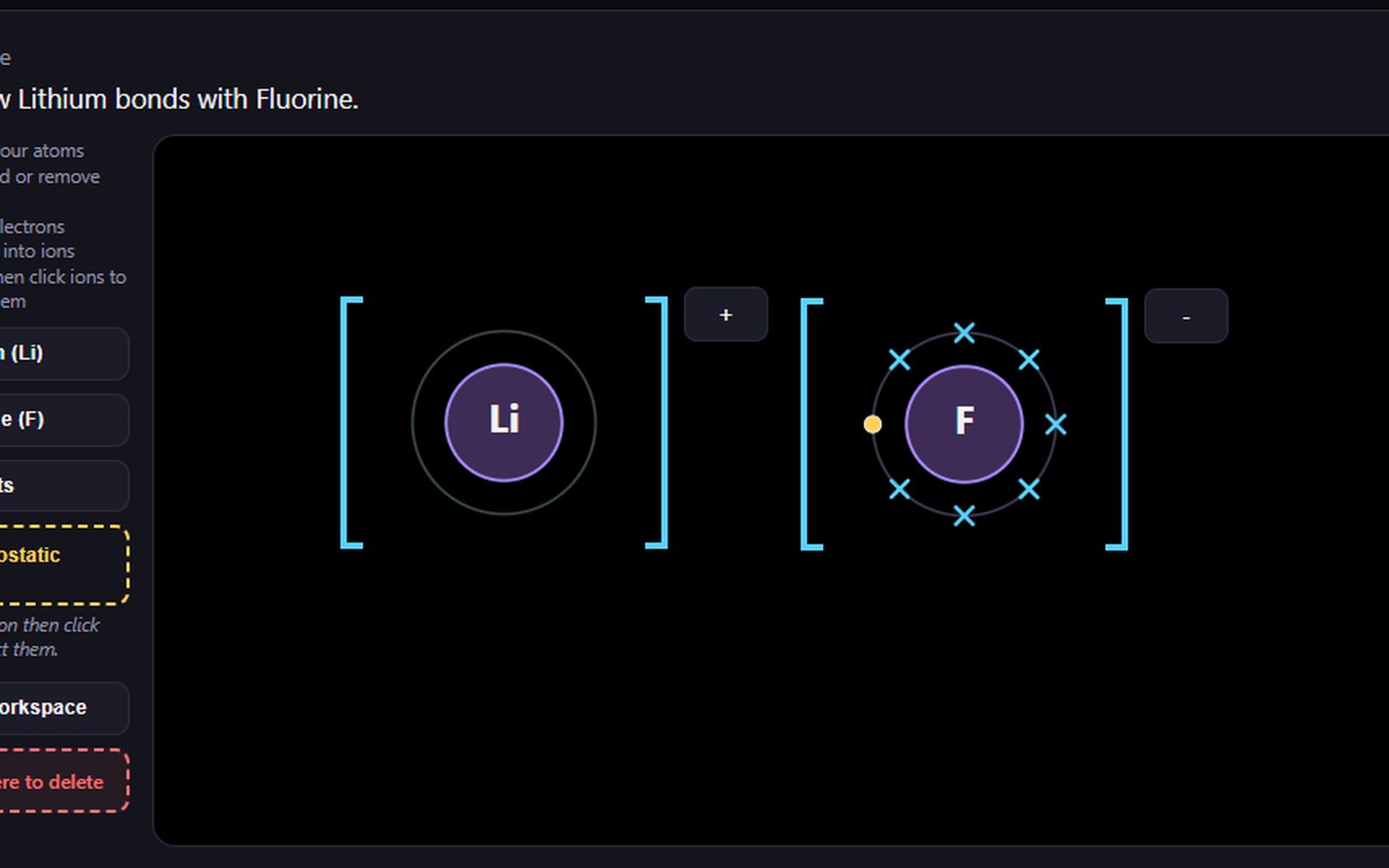 Ionic Bonding simulation